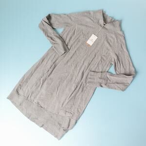 NWT Synergy Organic Clothing Gray Charcoal Aspen Dress Size Large Cotton Capsule